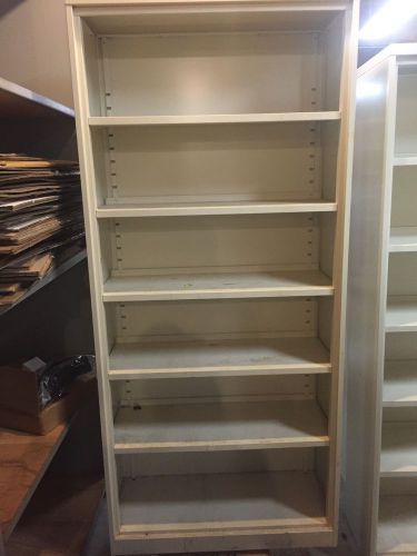 STEELCASE Metal Bookcases Beige 80&#034; x 36&#034; x 15&#034; Adjustable Shelves LOCAL PICK UP
