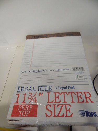 The Legal Pad Legal Rule Perforated Pads, Letter Size, White, 50 Sht Pads, Dozen