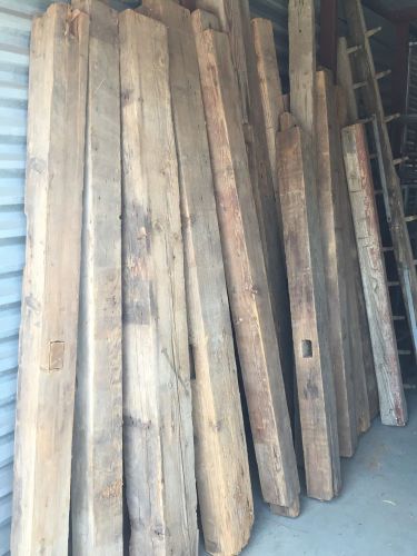 ENTIRE HUGE LOT of Reclaimed Barn Wood - Slabs, Beams and an Original Trough
