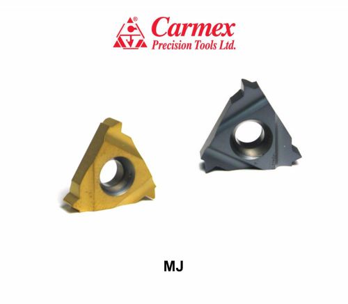 10 Pcs. Carmex Carbide Thread Turning Inserts MJ - ISO 5855 Grade BMA / BXC