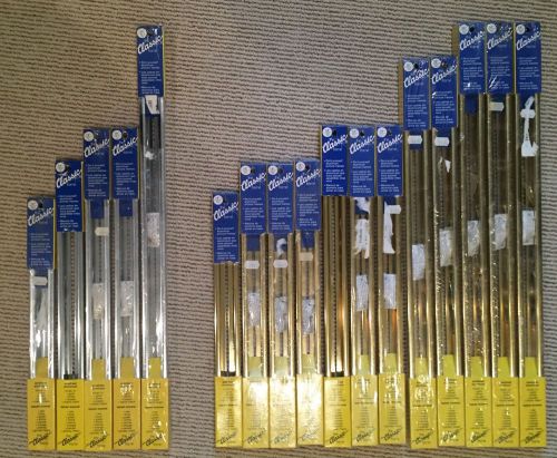 Huge lot aluminum movie poster frame build kits gold silver 24&#034; 22&#034; 18&#034; 16&#034; 14&#034; for sale