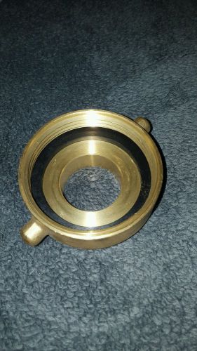 Brass fire hose fitting, cap, 2-1/2&#034; reducing  cap for sale