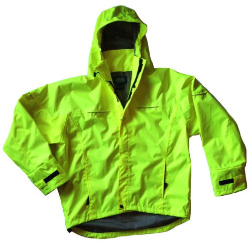 Dutch harbor gear ty601 typhoon neon green hi-vis waterproof rain jacket, xlarge for sale