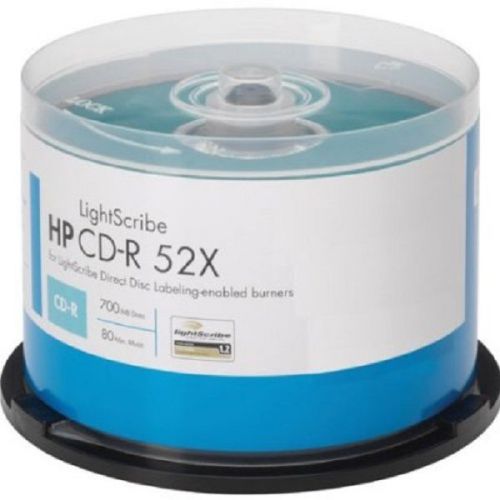 300 HP Lightscribe 52X CD-R, 50/CAKE, MPN100136