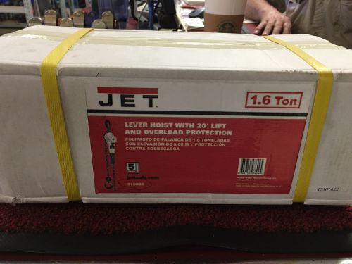 Jet jlh-160wo-20 1.6 ton lever hoist with 20&#039; lift and overload protection for sale