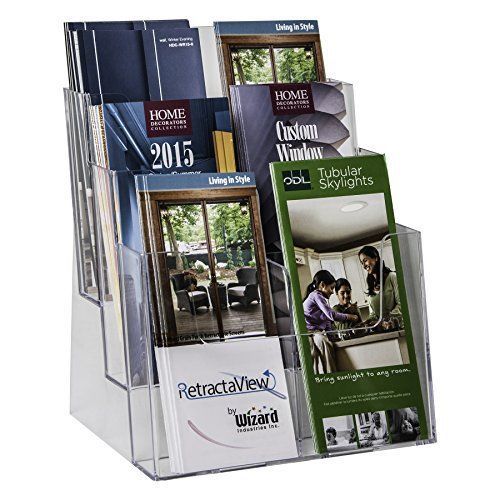Clear-Ad - LHF-S83 - Acrylic 3 Tier Brochure Holder Organizer - Table Top or - x