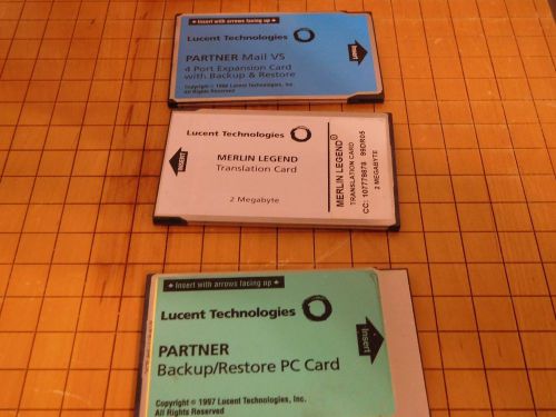 LUCENT TECHNOLOGIES partner cards (See descriptions) 3 each