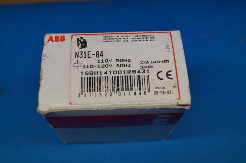 ABB N31E-84 CONTACTOR RELAY - 110-120V COIL