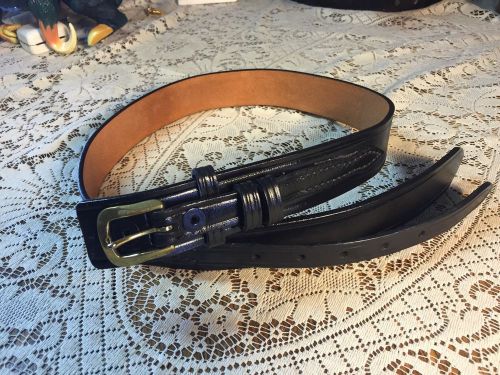 Don hume b112 belt vintage new unused 28/30/32 black leather police officer for sale