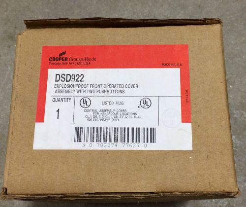 CROUSE HINDS DSD922 PUSHBUTTON START/STOP BRAND NEW