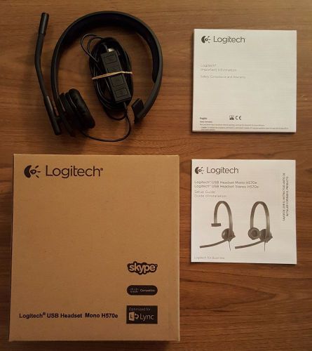 Logitech USB H570e Corded Single-Ear Headset (981-000570) Mono