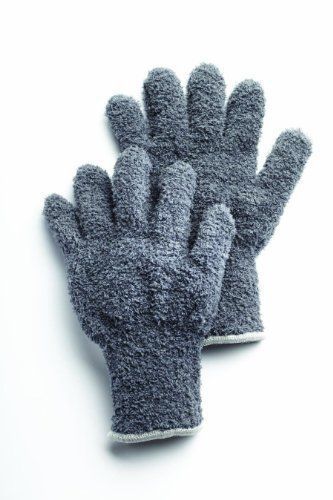 Clean Green Microfiber Auto Cleaning/Dusting Gloves, Charcoal