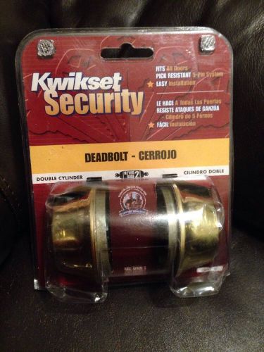 Kwikset Security Polished Brass Finish Double Cylinder Deadbolt