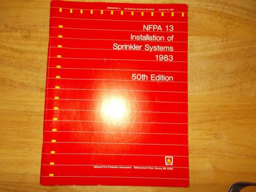 NFPA 13 Installation of Sprinkler Systems 1983 50th Edition