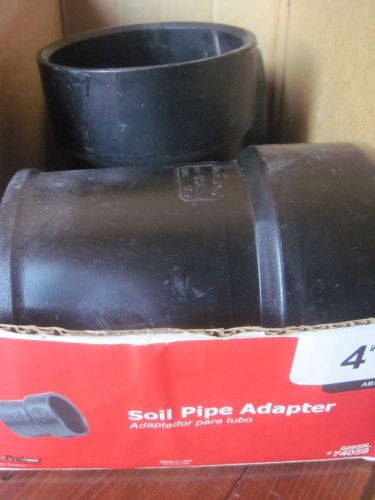 3 pk - nibco 4 in abs soil pipe adapter 02959l 74059 adaptor hub proline dwv for sale
