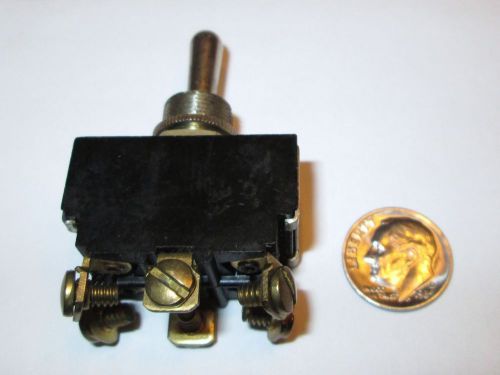 A-H  TOGGLE SWITCH  DPDT C-OFF ON-OFF-(ON) SCREW TERMS.  NEW, OLD STOCK