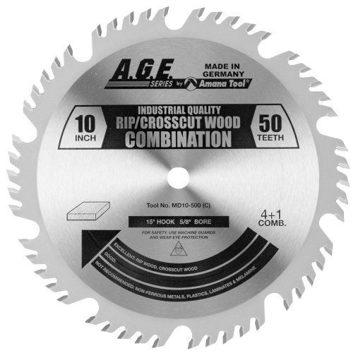 A.g.e. series by amana tool md10-500 combination 10-inch diameter by 50-teeth by for sale