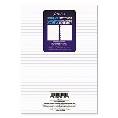 Notebook Refill, Ruled, 8 1/4 x 5 13/16, Cream, 32 Sheets/Pack, Sold as 1 Each