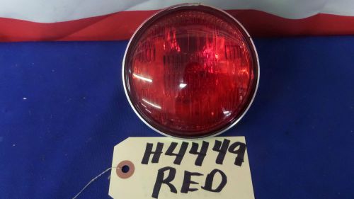 New H4449 Red Glass Par 36 Sealed Beam Bulbs 12 Volt 55 Watt