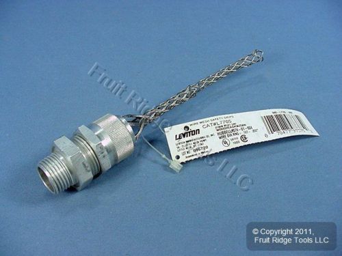 Leviton deluxe strain relief cable cord grip 1/2&#034; npt 0.187-0.25&#034; l7705 for sale
