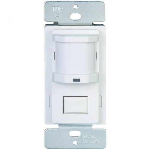 Motion Sensor 120V 500W Lights Off and Auto and On Push Button White 106791