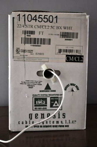 Genesis 22/4 STR CM/CL2 5C BX White Cable 500ft