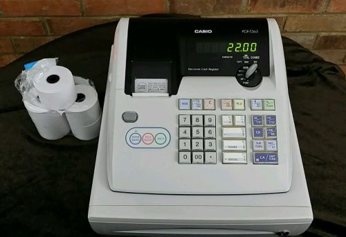 Casio PCR-T265 Electronic Cash Register With Keys POS Cash Drawer