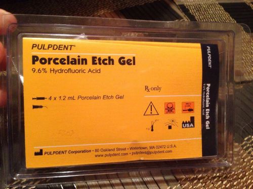 Pulpdent Porcelain Etch Gel 3 x 1.2 mL Syringes Exp 01/16