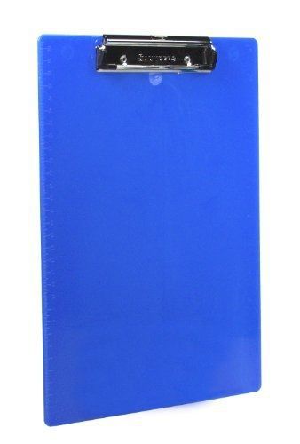 Saunders Plastic Clipboard with Low Profile Clip, Cobalt Blue, Letter Size, 8.5
