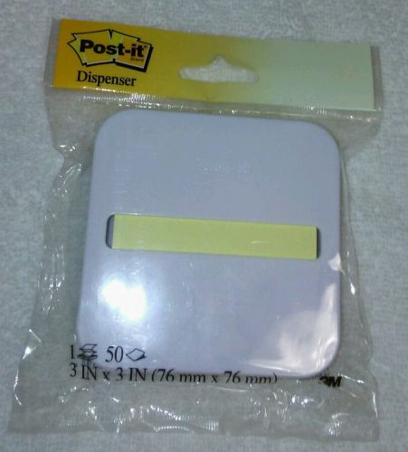 Post - It Convenient one Handed Dispensing 3 x 3  White Dispenser Office Supplys