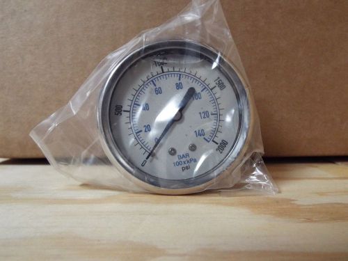 0-2000 psi/bar 2.5&#034; stainless brass center back mount pressure gauge for sale