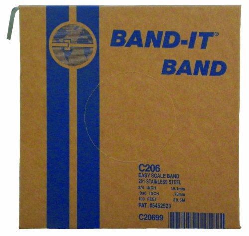 Band-it c20699 201 stainless steel bright annealed finish band, 3/4&#034; width x for sale