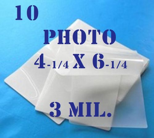 3 Mil 4-1/4 x 6-1/4 Laminating Laminator Pouches Sheets, Photo Video Card 10 PK