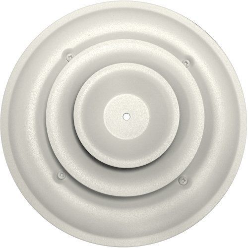 Speedi-Grille SG-RCR 06 6-Inch Round White Ceiling Air Vent Register with Fixed