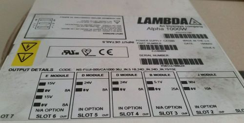 Lambda Alpha 1000W H10244 CA1000 Power Supply Luxel Fuji Ctp OEM working great