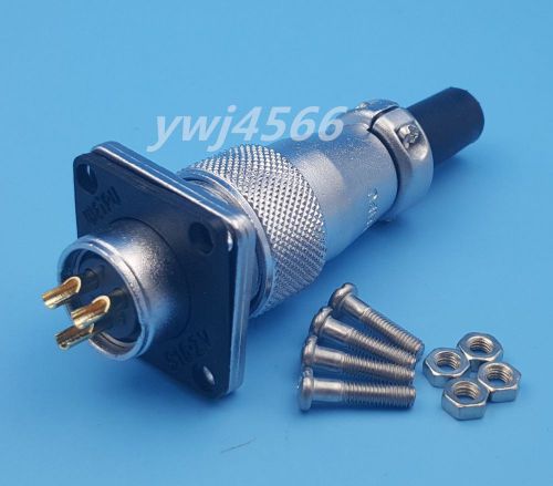 1pcs ws16-3pin metal aviation panel mounting connectors with plastic hose for sale