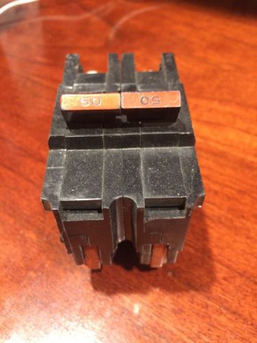 STAB-LOK 50 Amp Wide Double Pole Breaker Federal Pacific Used