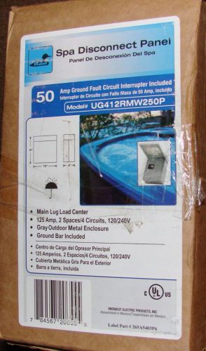 Midwest Model # UG412RMW250P SPA DISCONNECT PANEL 50 Amp * Free shipping !!