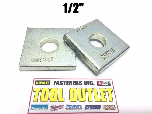 P1064 1/2&#034; x 1-5/8 x 1-5/8 square washers for unistrut channel (50 pack) for sale
