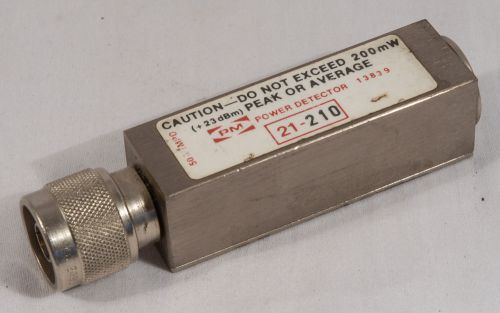PACIFIC MEASUREMENTS POWER DETECTOR 13839 TYPE N MALE CONNECTOR