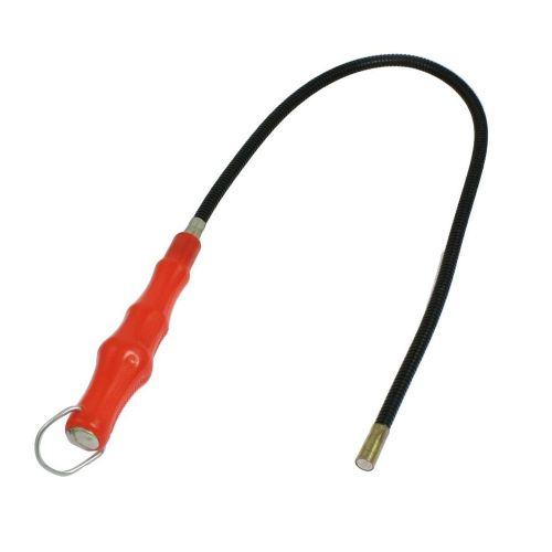 Auto repair red plastic grip flexible magnetic pick up tool 22.8&#034; gy for sale