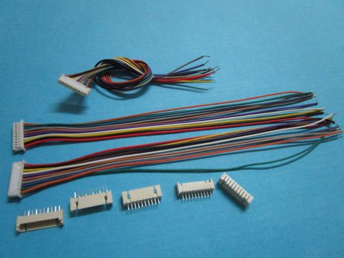 400 set 1.25mm 10 Pin Male + Female Polarized Connector with 28AWG 150mm Leads