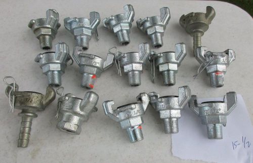 Jack hammer couplers air hose coupling lot of 15--1/2 inch for sale