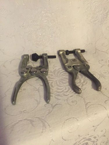 Pair of vintage welding clamps - 1 knu-vise #400, other unknown pl100 for sale