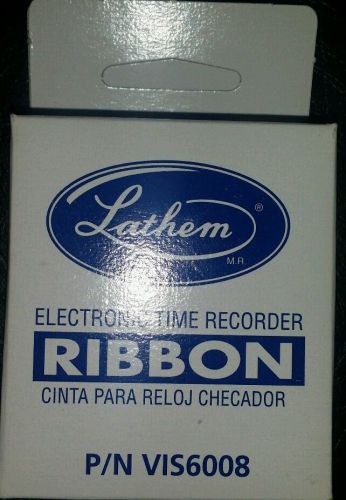 Lathem 1000e/1600e electronic time recorder ribbon purple p/n vis6008 new in box for sale