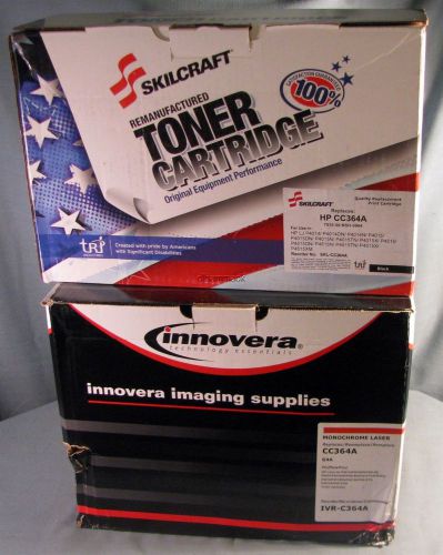 2 COMPATIBLE WITH HP CC364A 64A BLACK TONER CARTRIDGES - NEW - FREE SHIP P4014
