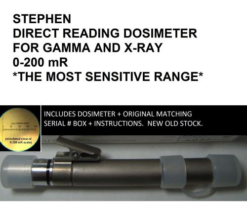 TESTED OLD STOCK Stephen Direct Reading Dosimeter 0-200mR Gamma/X-Ray for cdv750