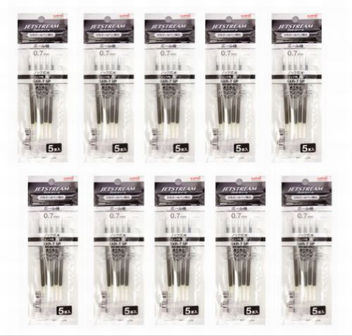 Mitsubishi Ballpoint pen core replacement 0.7mm Black SXR-7 5 pieces x 10 set
