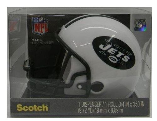 3M Scotch PDQ Dispenser W/ Magic Tape 3/4 X 350 Inch In A Jets Helmet