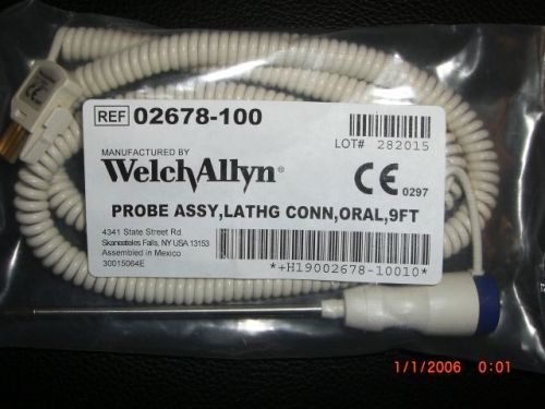NEW WELCH ALLYN PROBE ASSEMBLY, ORAL, 9FT REF# 02678-100